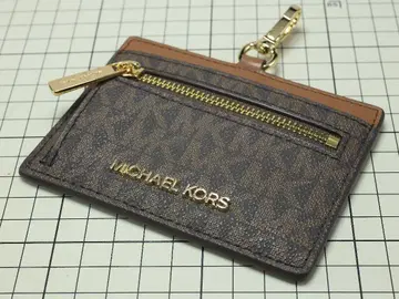 MICHAEL KORS 패스 케이스 교통카드 지갑 다크 브라운