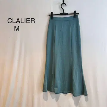 M1011 CLAIRIER 플레어 스커트 M 라이트 블루 허리밴딩