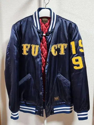 FUCT SSDD 팩트 바시티 자켓 스카잔 나일론 자켓 네이비 M