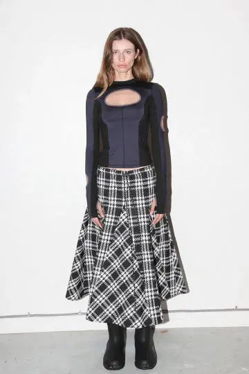 KkCo(케이코) PLAID PEAK SKIRT