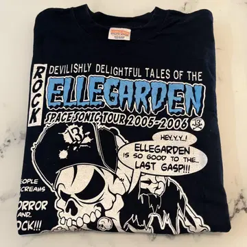 ELLEGARDEN SPACE SONIC TOUR 티셔츠 블랙 M