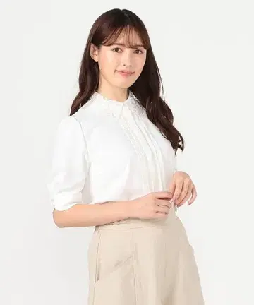 새상품 레스 빠세 시어 컬러 오부 소매 블라우스