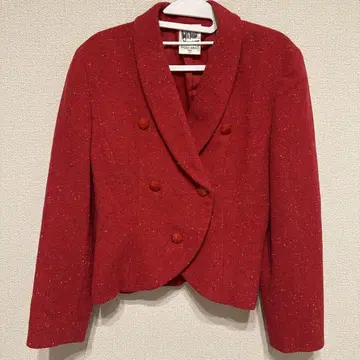 빈티지 버블 자켓 빨간색