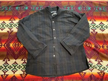 cristaseya 다크 그레이 체크 셔츠