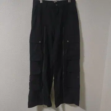 HARE 블랙 카고 팬츠 프리 사이즈 오버사이즈
