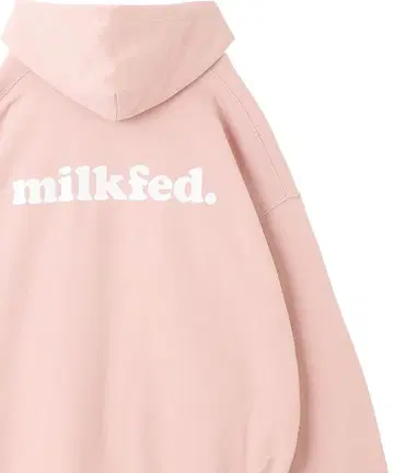 milkfed. 핑크 후드 부착 후드티