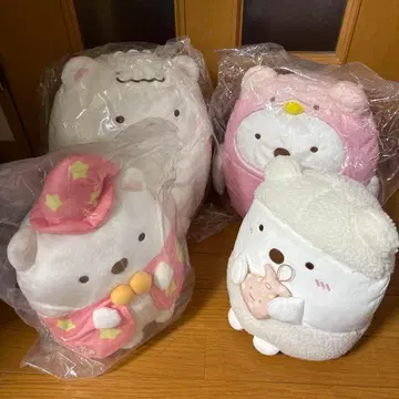 스미코구라시 복권 시로쿠마 봉제 인형 4점