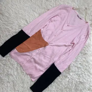 TSUMORI CHISATO 고양이 가디건 핑크 F 오샤레 패턴 겉옷