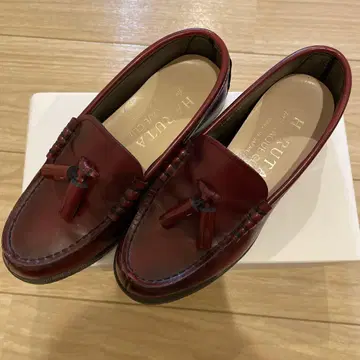 HARUTA 로퍼 22.5 하루타 다크 레드