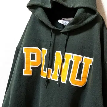 챔피온 PLNU 자수 후드 맨투맨 그린 XL 구제 의류