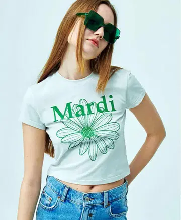 mardi tshirt flowermardi green