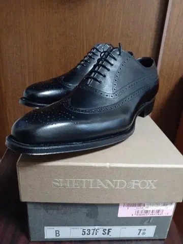 미사용 SHETLAND FOX 블랙 25~25.5cm 7E