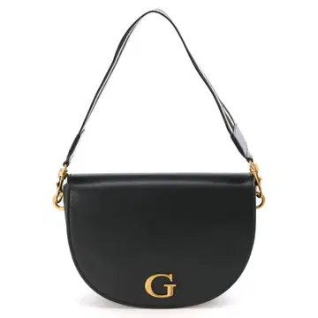 블랙 반달형 숄더백 태슬 포함 GUESS