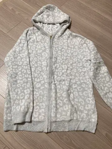 oeuf doux 우프두 룸웨어 후드티 레오파드 무늬