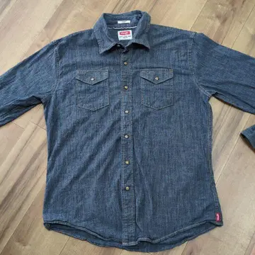 Wrangler Indigo [ 빅 사이즈 데님 셔츠 ] j