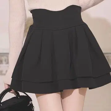미셸 마카롱 슬림 레그 스커트 M 블랙