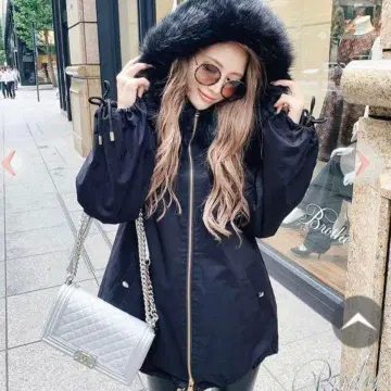 Rady 레이디 밀리터리 코트 블랙 블루종 퍼 자켓