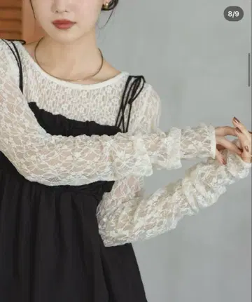 Hinari 레이스 절개 디자인 상의