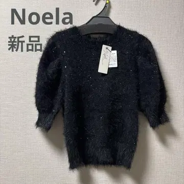 [ 새상품 ] Noela 2024AW 스팽글 샤기 니트 블랙