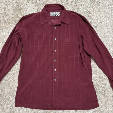 Lyle & Scott 버건디 체크 셔츠 L