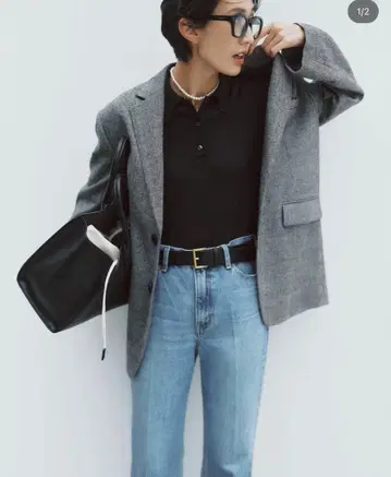 Mila Owen 잡지 게재 테일러드 자켓