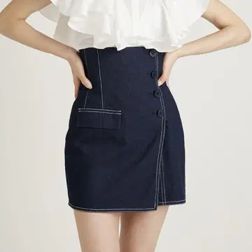 snidel 스나이델 숏팬츠 스커트 하이웨스트 데님