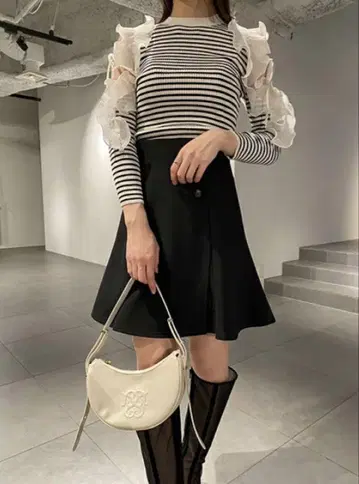 SNIDEL 하이웨스트 스카쇼팬