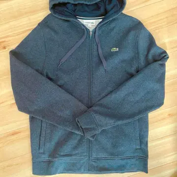 LACOSTE 풀 집업 후드티 L 다크 그레이