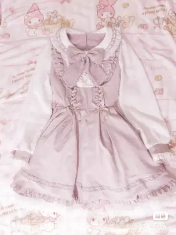 LIZ LISA 하트 카라 플리츠 프릴 원피스