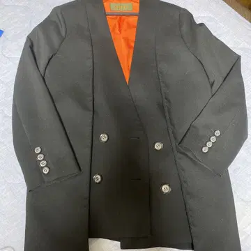 RISLEY 블랙 더블 테일러드 자켓