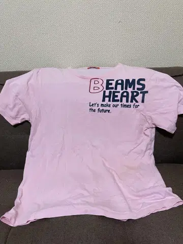 BEAMS HEART 핑크 T셔츠 가격 인하 협상 가능