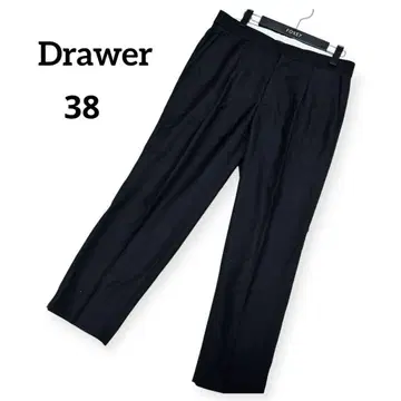 Drawer 드로어 울 테이퍼드 팬츠 슬랙스 블랙 근년
