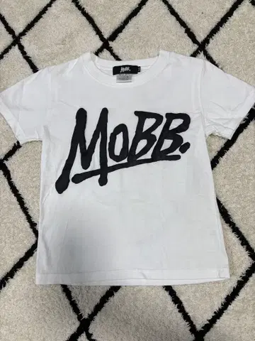 MOBB. 화이트 로고 프린트 T셔츠 XS
