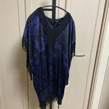 MAITRESSE 프린지 장식 블루 튜닉 사이즈 9