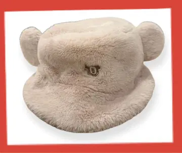 디즈니 리조트 복슬복슬 햇 58cm 곰 귀 달린 플리스 모자