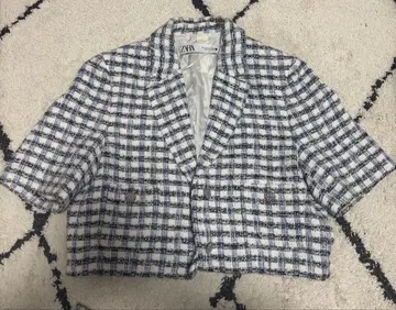 ZARA 체크 무늬 숏 자켓