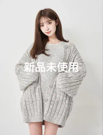 미사용 새상품 Darich 샤베트 앙상블 니트 미니 원피스 GRY