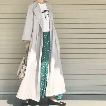 baybee 그레이 롱 코트 트렌치코트