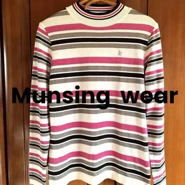 Munsing wear 맨싱 데상트 긴팔 라메 니트 일본제