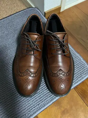 ECCO 브라운 윙팁 슈즈