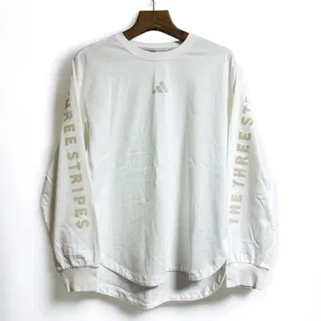 adidas 화이트 롱 슬리브 T셔츠 XS