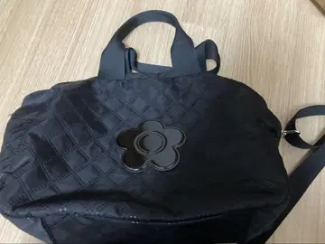 블랙 나일론 보스턴 백