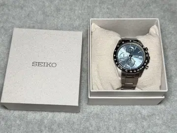 SEIKO 크로노그래프 손목시계 블루 중고 시계