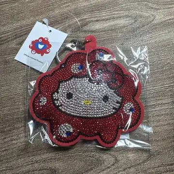 반짝이는 가죽 키링 키티 만박 미야쿠미야쿠 산리오