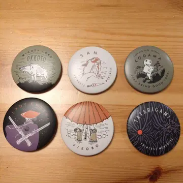 모노노케 히메 캐릭터 캔뱃지 세트 6개