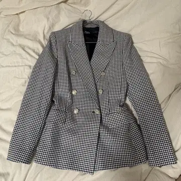 ZARA 체크 무늬 자켓 S