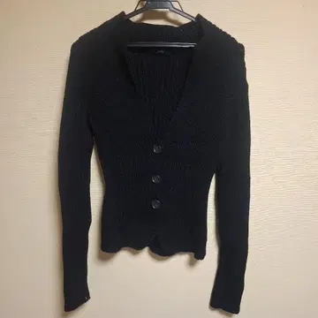 J.CREW 블랙 버튼 가디건