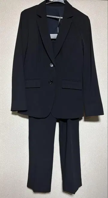블랙 스트라이프 비즈니스 정장 상하의