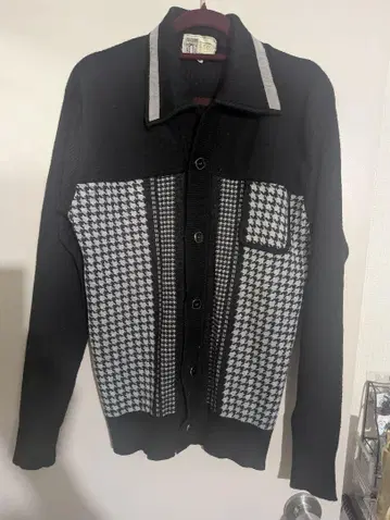 하운드 투스 패턴 가디건 L 사이즈
