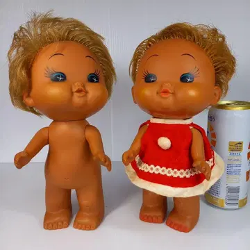 소프트 비닐 인형 포포짱 2체 빈티지 쇼와 레트로